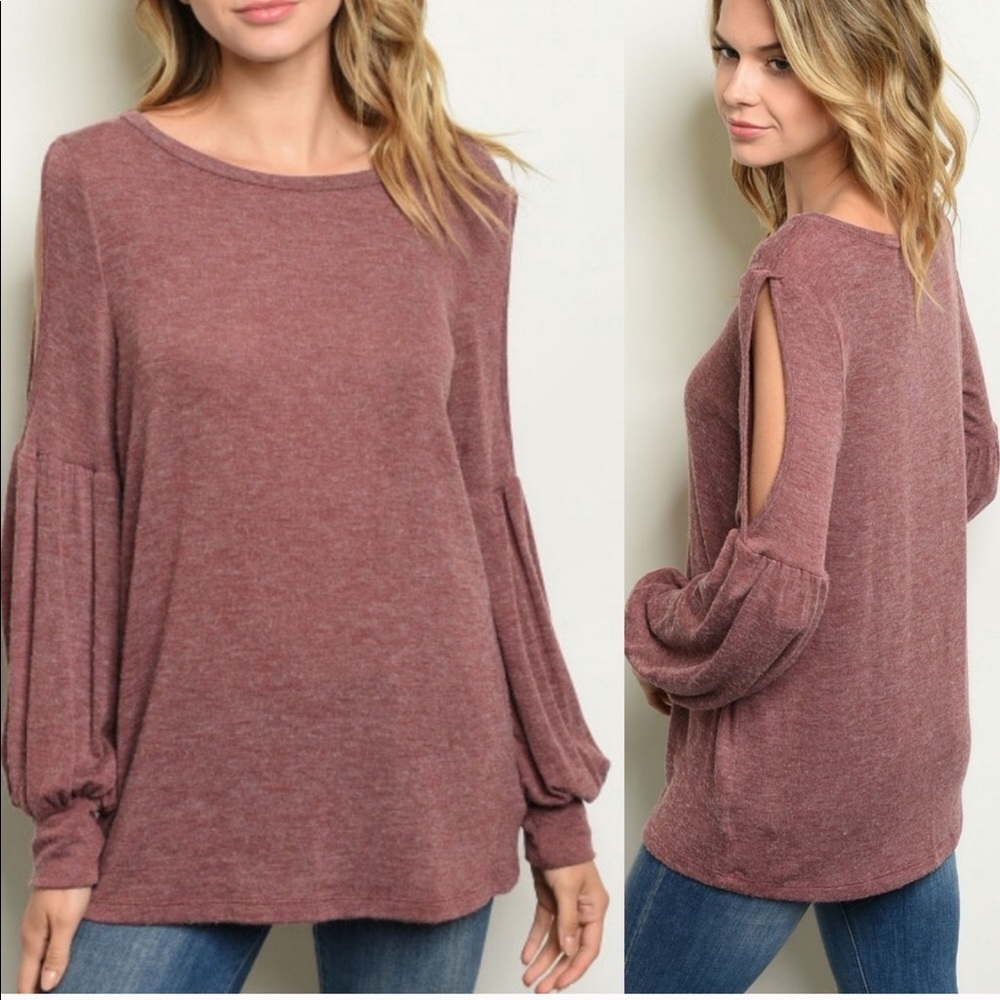 NWT SweetBB Mauve Soft Brushed Sweater S